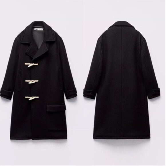 NWT ZARA Wool Toggle Coat ZW Limited Edition 3057/783 Bloggers Fave  Medium - Picture 10 of 12